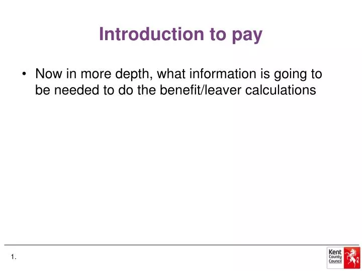 introduction to pay