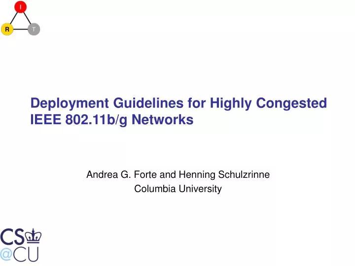 deployment guidelines for highly congested ieee 802 11b g networks
