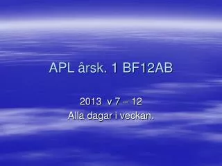 apl rsk 1 bf12ab