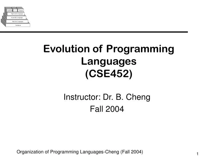 evolution of programming languages cse452