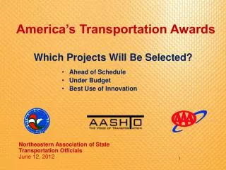Which Projects Will Be Selected? Ahead of Schedule Under Budget Best Use of Innovation