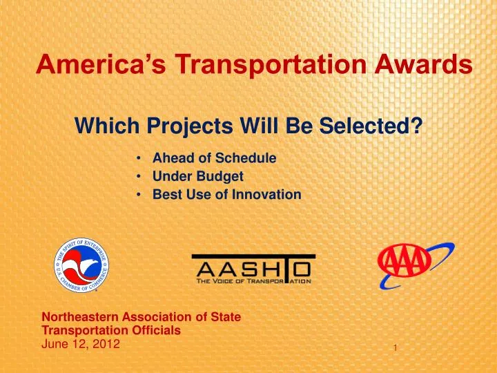 which projects will be selected ahead of schedule under budget best use of innovation