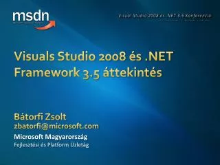 visuals studio 2008 s net framework 3 5 ttekint s