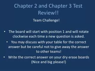 Chapter 2 and Chapter 3 Test Review!!