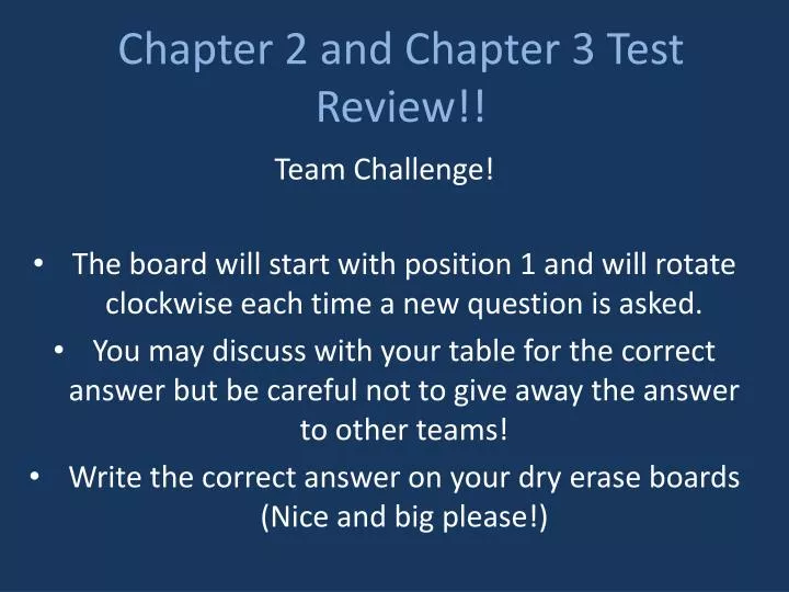 chapter 2 and chapter 3 test review