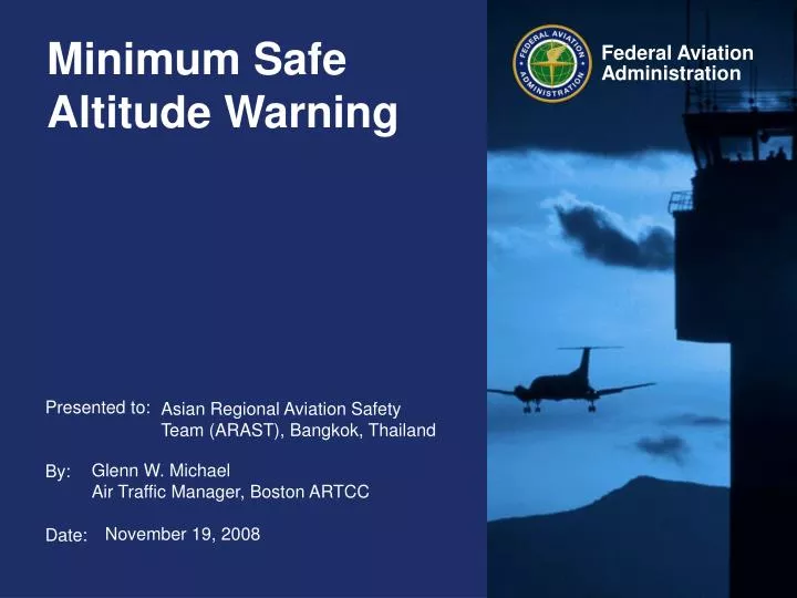 minimum safe altitude warning