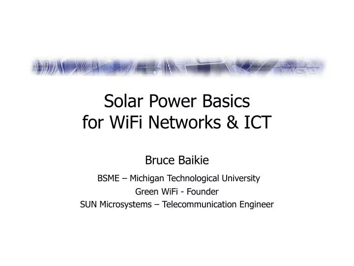 solar power basics for wifi networks ict