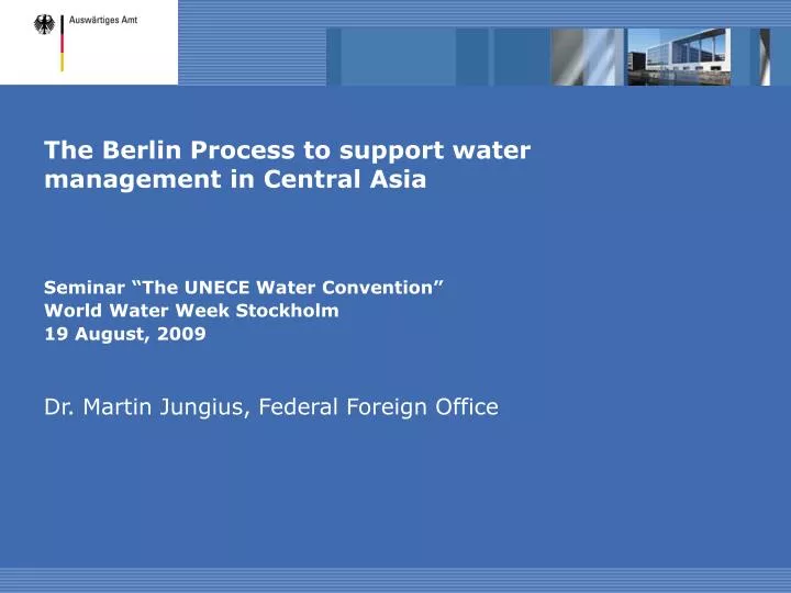 the berlin process to support water management in central asia