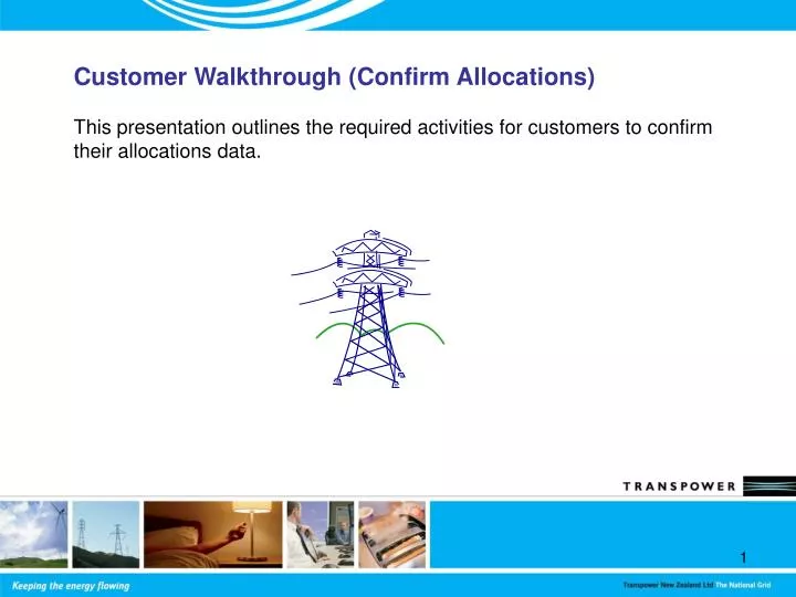 this presentation outlines the required activities for customers to confirm their allocations data
