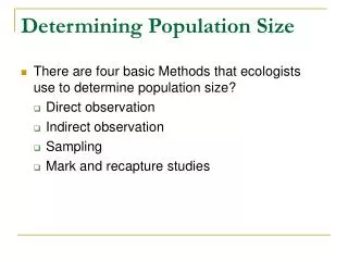 determining population size