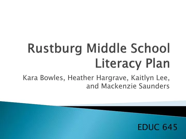 rustburg middle school literacy plan