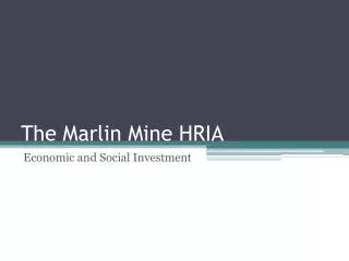 The Marlin Mine HRIA