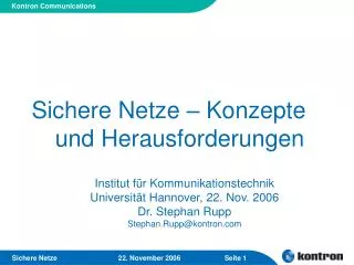 sichere netze konzepte und herausforderungen