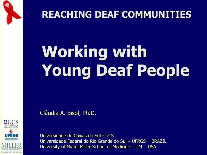 reaching deaf communities working with young deaf people