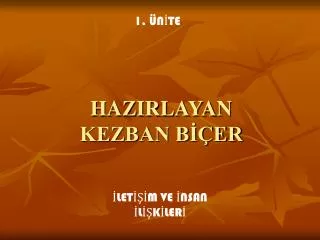 hazirlayan kezban b er