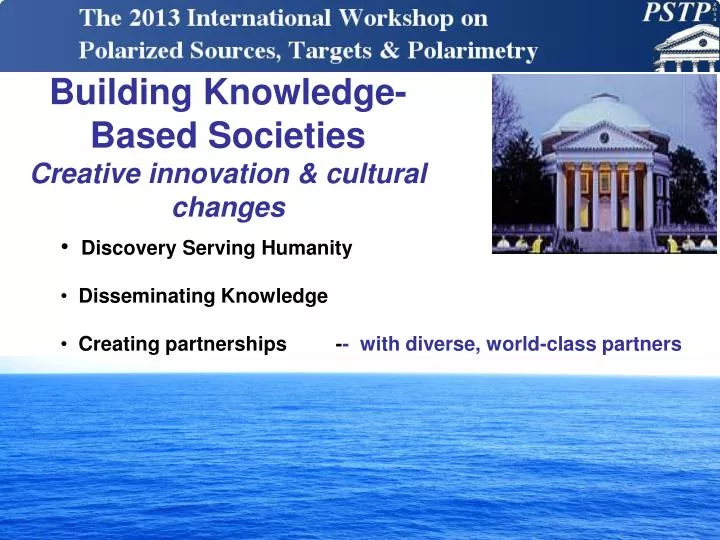 building knowledge based societies creative innovation cultural changes