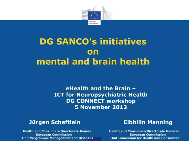 dg sanco s initiatives on mental and brain health