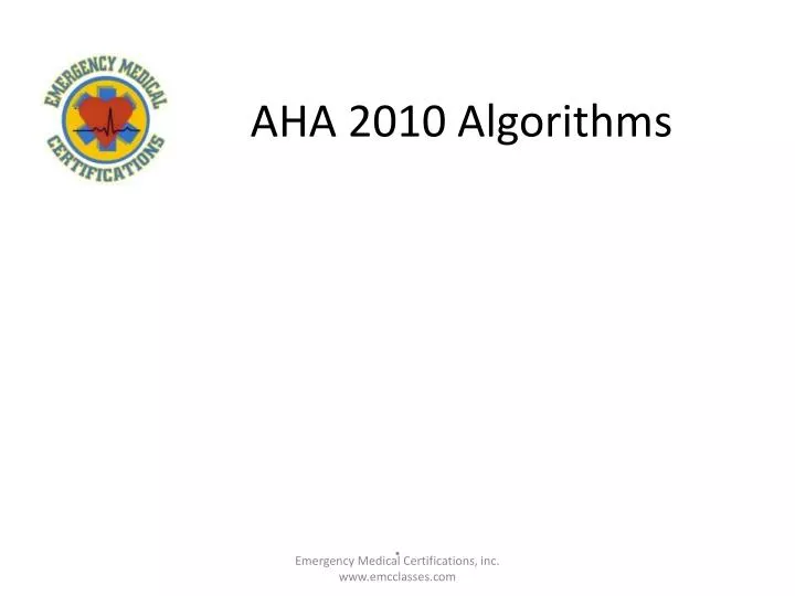 aha 2010 algorithms