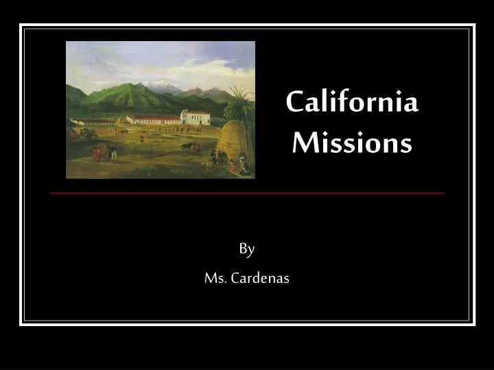 california missions
