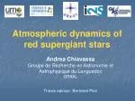 Atmospheric dynamics of red supergiant stars