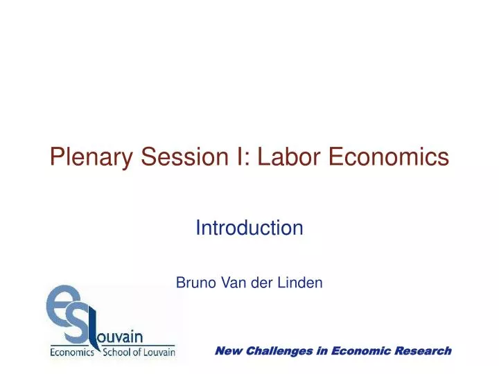 plenary session i labor economics