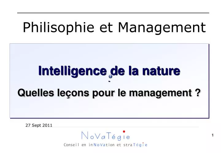 philisophie et management