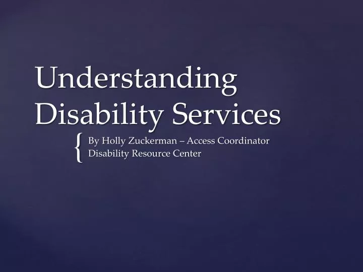 understanding disability services