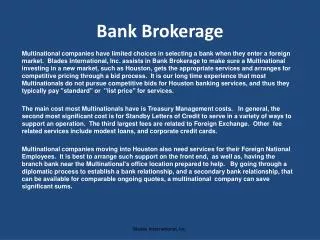 Bank Brokerage