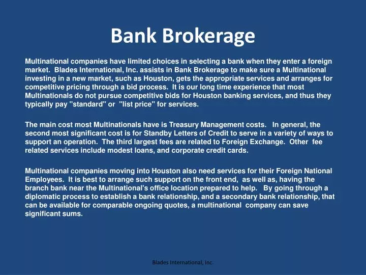 bank brokerage