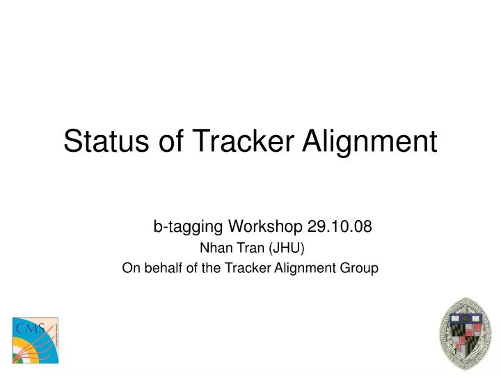 status of tracker alignment