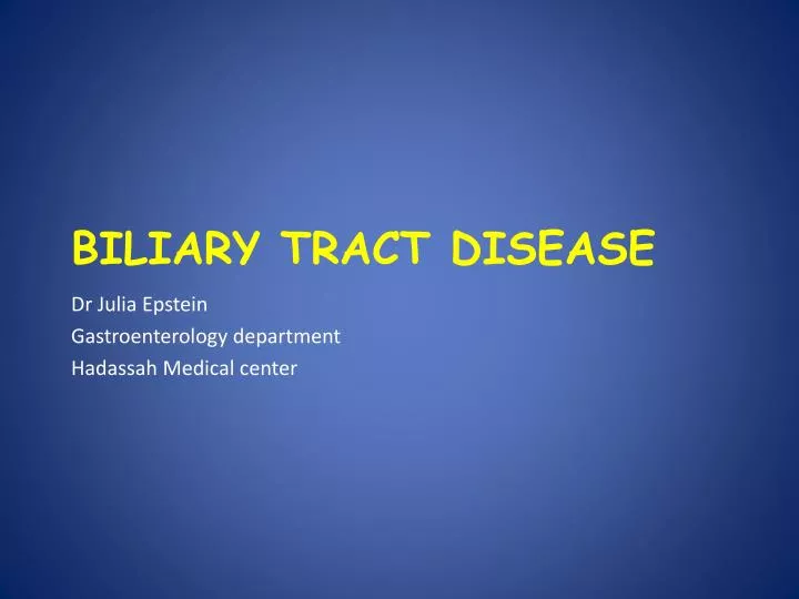 biliary tract disease