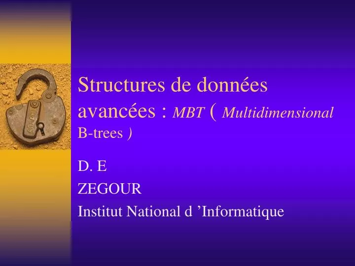 structures de donn es avanc es mbt multidimensional b trees