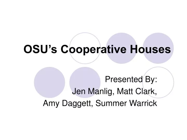 osu s cooperative houses
