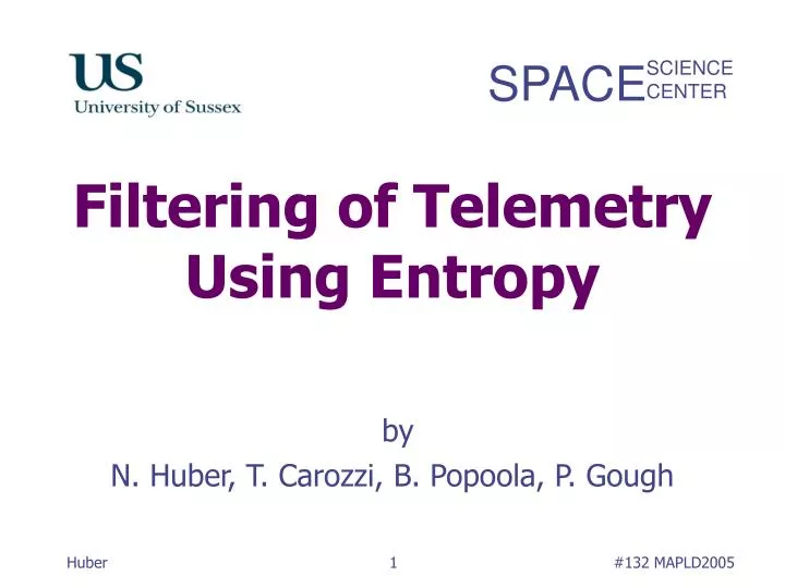 filtering of telemetry using entropy