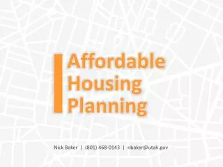 Affordable Housing Planning