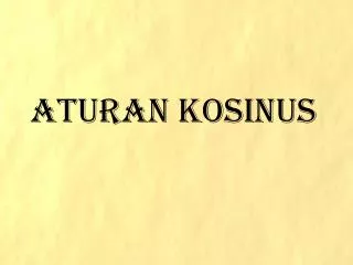 aturan kosinus