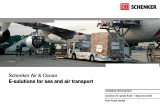 Schenker Air &amp; Ocean E-solutions for sea and air transport