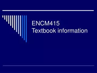 ENCM415 Textbook information