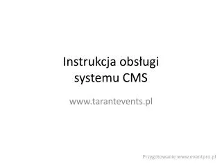 instrukcja obs ugi systemu cms