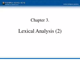 Chapter 3. Lexical Analysis (2)