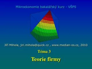 teorie firmy