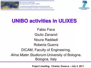 UNIBO activities in ULIXES