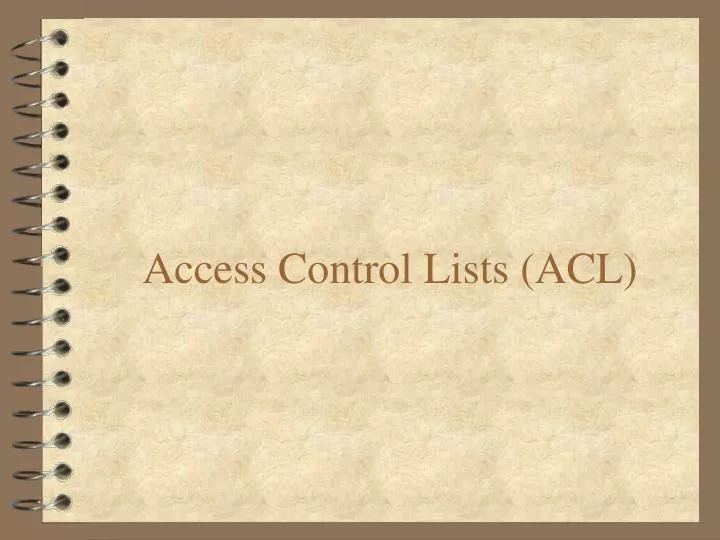 access control lists acl