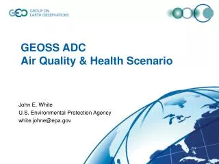 GEOSS ADC Air Quality &amp; Health Scenario