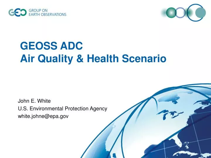 geoss adc air quality health scenario