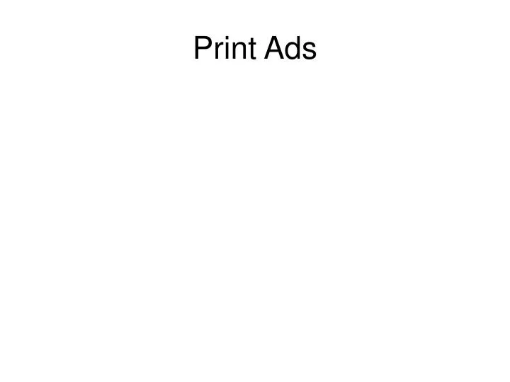 print ads