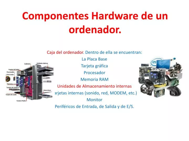 componentes hardware de un ordenador