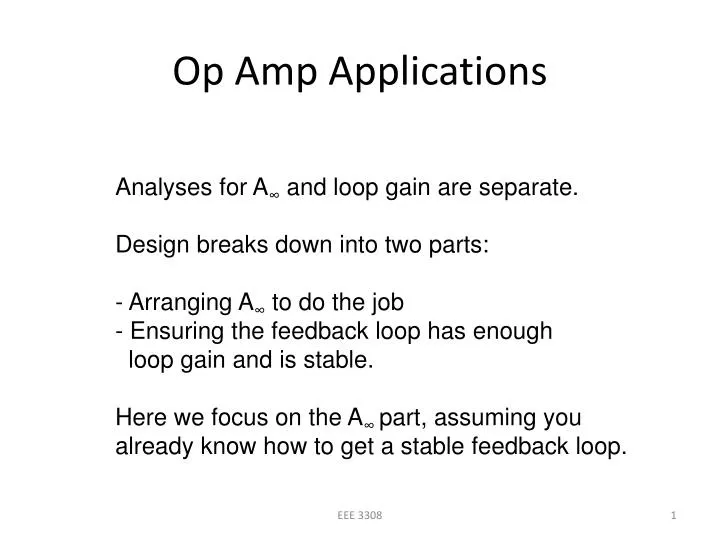 op amp applications