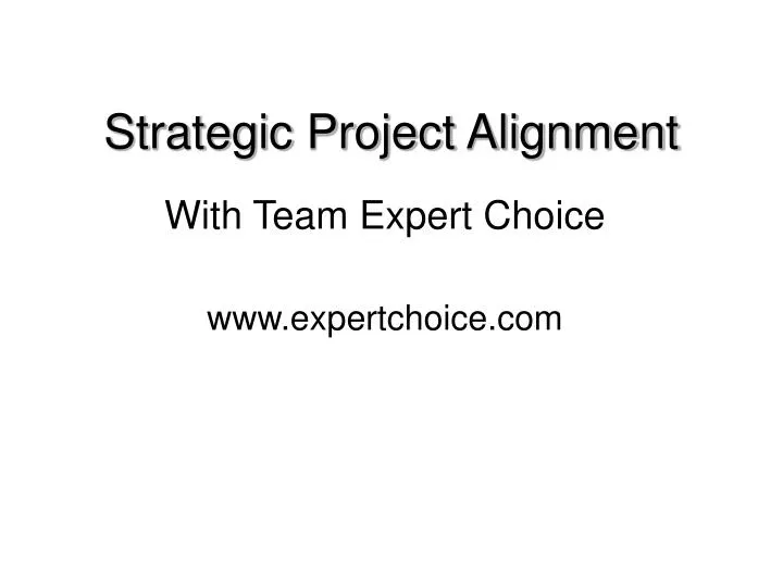 strategic project alignment