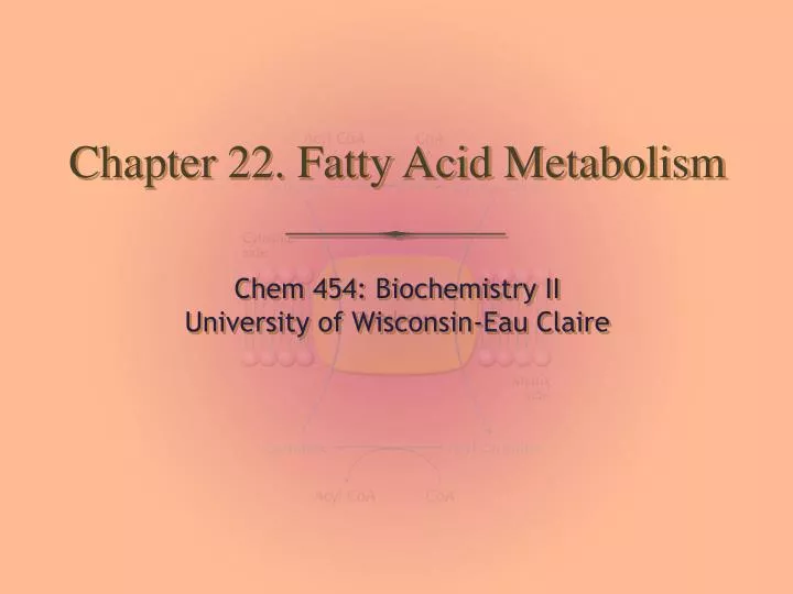 chapter 22 fatty acid metabolism